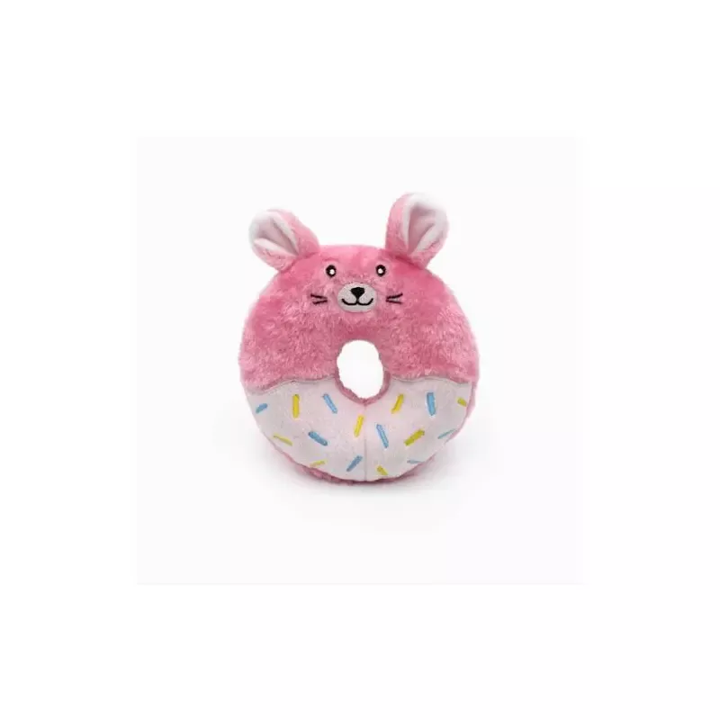 Zippy Paws Donutz Buddies Plush Squeaker Dog Toy – Bunny