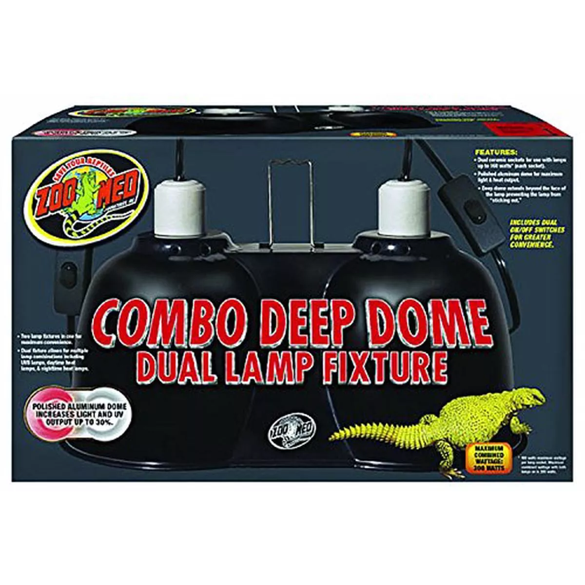 Zoo Med LF-25 Combo Deep Dome Dual Lamp Fixture – Default Title