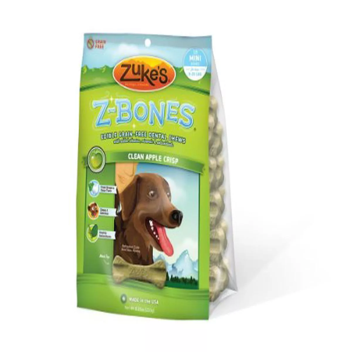 Zukes Z-Bone Clean Apple Crisp – Mini – 72ct