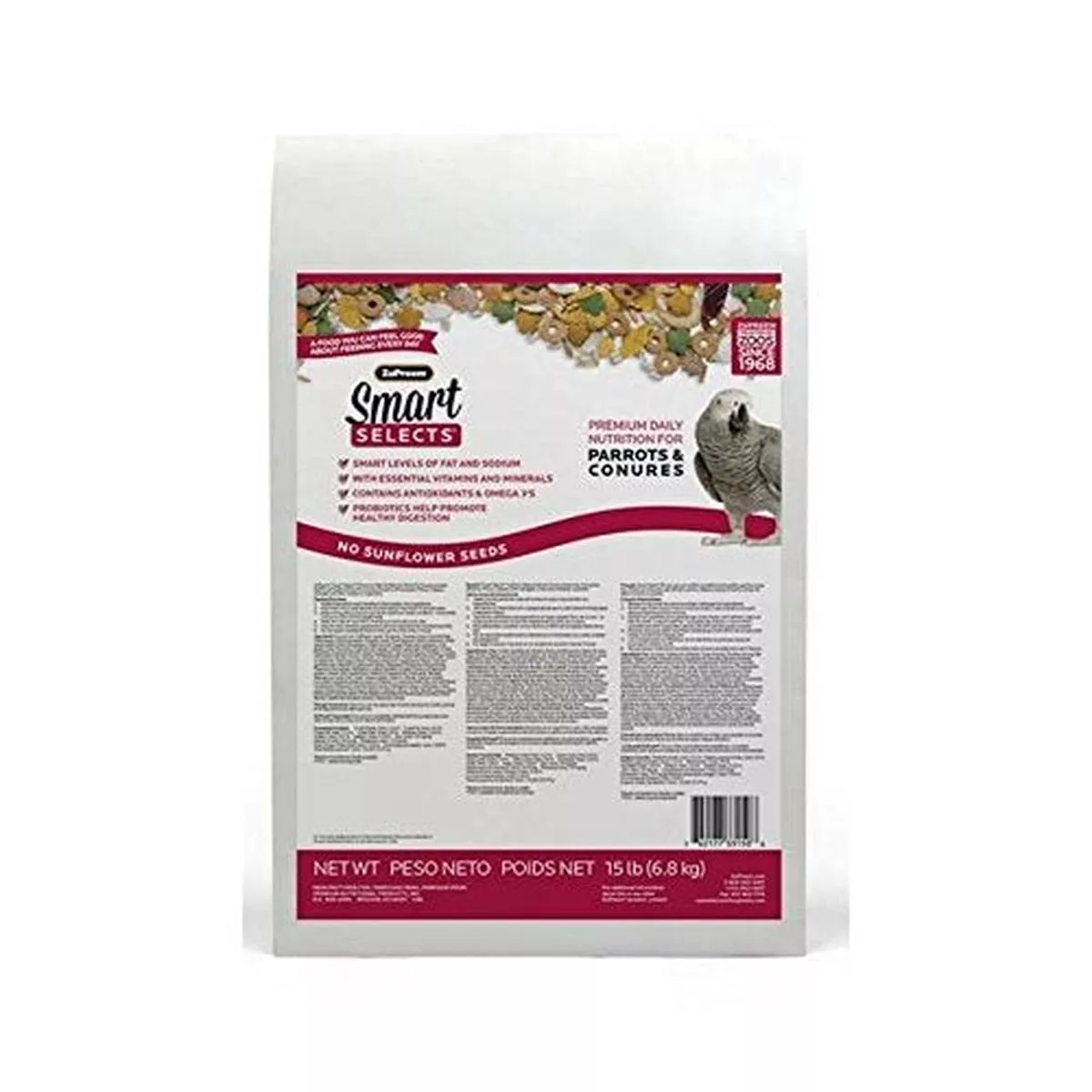 ZuPreem BB3270 Smart Selects Parrot & Conure Bird Food (6.8 kg) – Default Title