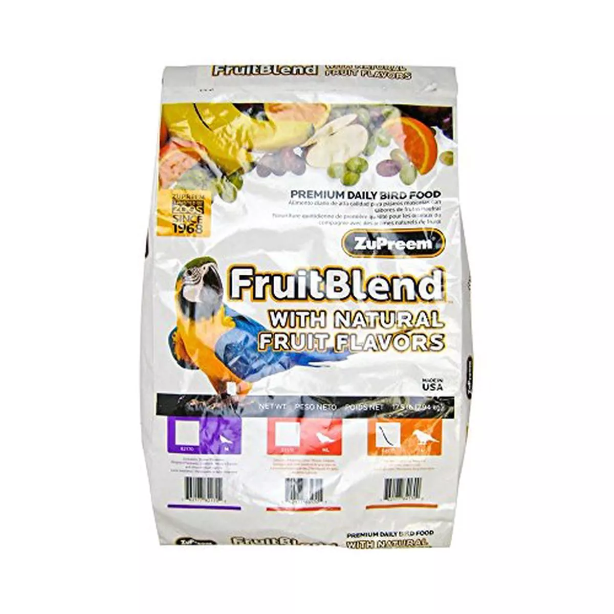 ZuPreem BB3322 FruitBlend With Natural Fruit Flavors Bird Food (Large – 17.5 lbs) – Default Title